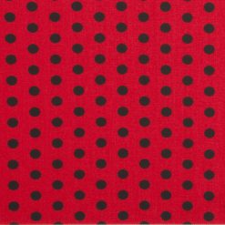 Black Zest Dots on Red Quilt Cotton Fabric by Keepsake Calico
