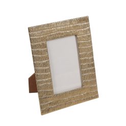 4 x 6 Antique Gold Te x tured Tabletop Picture Frame by Place   Time