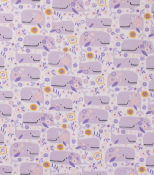 Purple Whale Blizzard Fleece Fabric - Image 2