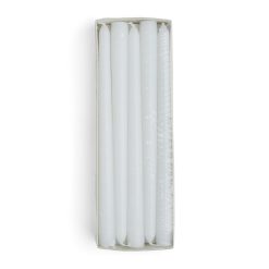 10 Unscented White Taper Candles 10pk by Hudson 43