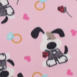 Bachelor Dogs on Pink Blizzard Fleece Fabric