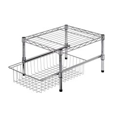 Honey Can Do 18 Chrome Stacking Cabinet Organizer Drawer