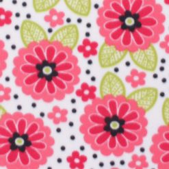 Blizzard Fleece Fabric Floral Dots on White