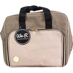 We R Memory Keepers Taupe   Pink Crafter s Shoulder Bag