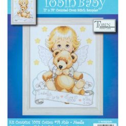 Tobin 11 14 Angel Baby Birth Record Counted Cross Stitch Kit
