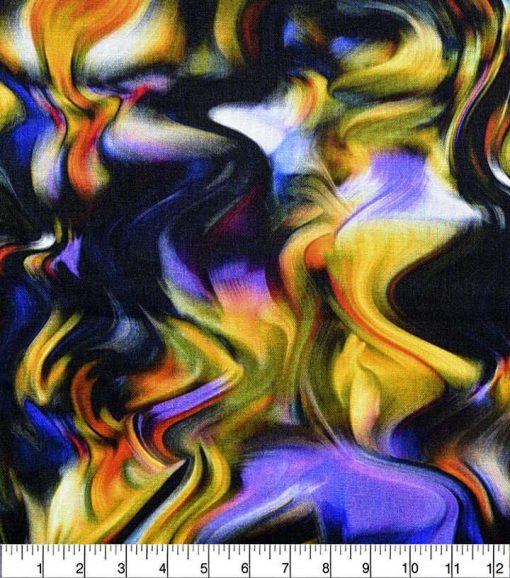 Oil Spill Multi Premium Cotton Fabric - Image 2