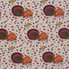 Turkeys   Pumpkins Harvest Cotton Fabric