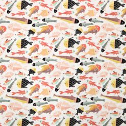 Crowded Pastel Fish Super Snuggle Flannel Fabric