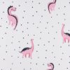 Cute Dino Blizzard Prints Fleece Fabric