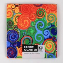 18 x 20 Multicolor Swirls Cotton Fabric Quarter 1pc by Keepsake Calico
