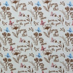Mental Health Awareness Words Super Snuggle Flannel Fabric