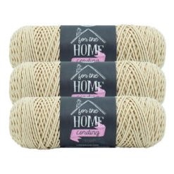 Lion Brand For The Home Cording 68yds Worsted Cotton Blend Yarn 3 Bundle