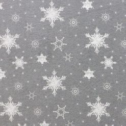 Snowflakes on Gray Super Snuggle Christmas Flannel Fabric