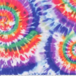 Orange   Purple Tie Dye Anti Pill Fleece Fabric