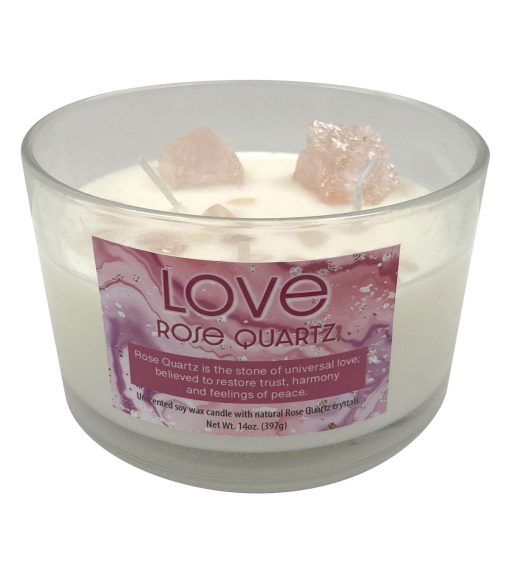 Unscented Crystal Candle Rose Quartz - Image 3