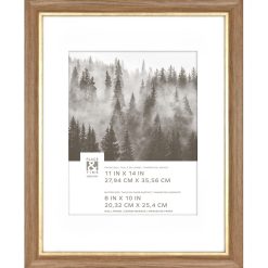 11 x 14 Matted to 8 x 10 Walnut   Brass Wall Frame by Place   Time