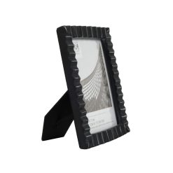 5 x 7 Distressed Black Sculpted Tabletop Picture Frame by Place   Time