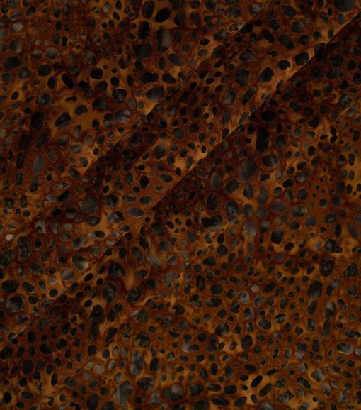 Dark Brown Dots Batik Cotton Fabric - Image 3