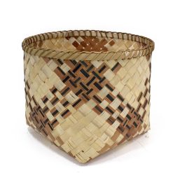 14 Checkered Bamboo Woven Basket by Place   Time