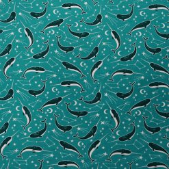 Narwhals on Blue Super Snuggle Flannel Fabric