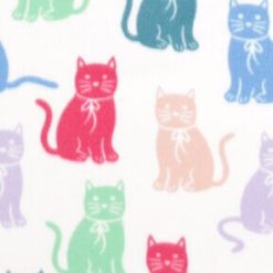 Multi Color Cats Blizzard Fleece Fabric