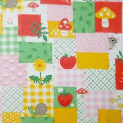 Yellow   Red Patchwork Super Snuggle Flannel Fabric by POP!