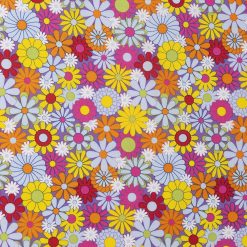 Multicolor Retro Floral Cotton Fabric by Keepsake Calico