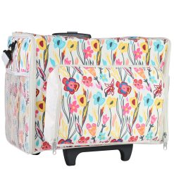 Everything Mary 20.5 Floral on Tan Rolling Nurse Bag