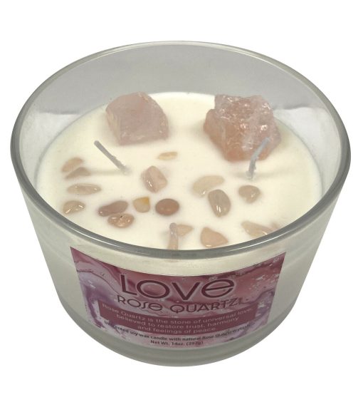 Unscented Crystal Candle Rose Quartz - Image 2