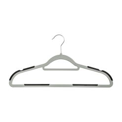 Honey Can Do 18 x 9.5 Plastic Hangers With No Slip Rubber Grip 15pk