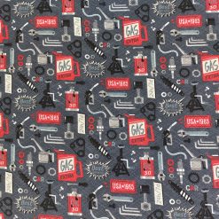 Mechanics Tools Novelty Cotton Fabric