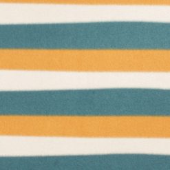 Green Yellow Stripe Blizzard Prints Fleece Fabric