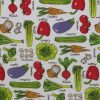 Veggies Labeled Super Snuggle Flannel Fabric
