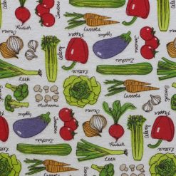 Veggies Labeled Super Snuggle Flannel Fabric