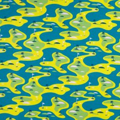 Green Golf Icons Super Snuggle Flannel Fabric
