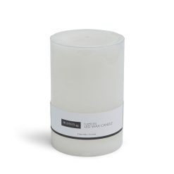 Flameless 4 6 LED Rustic White Pillar Candle