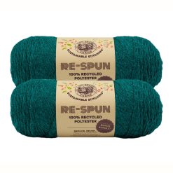 Lion Brand Re-Spun Bonus Bundle 358yds Worsted Polyester Yarn 2 Bundle