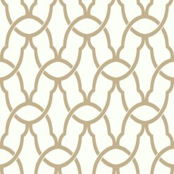 RoomMates Wallpaper Gold Trellis