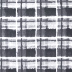 Black   White Spooky Plaid Anti Pill Fleece Fabric