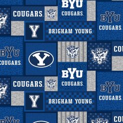 Brigham Young University Patch Fleece Fabric