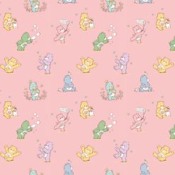 Care Bears Flannel Fabric Playful Pink