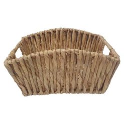 11 x 8 Natural Water Hyacinth Woven Basket by Place   Time