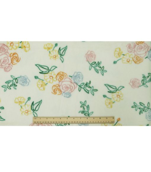 Floral Sew Lush Fleece Fabric - Image 4