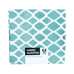 18 x 21 Teal Diamond Cotton Fabric Quarter 1pc by Keepsake Calico