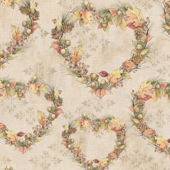 Susan Winget Heart Wreath Cotton Fabric