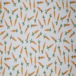 Garden Carrots on White Cotton Fabric by Quilter s Showcase
