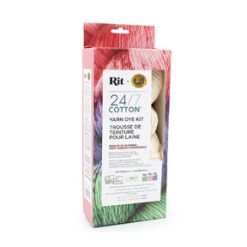 Lion Brand 3.5oz Pink Purple   Green 24/7 Cotton Yarn RIT Dye Kit