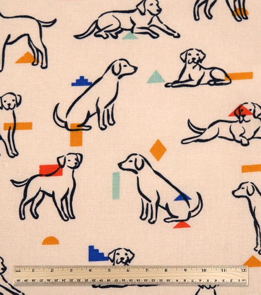 Pink Dog Novelty Cotton Fabric - Image 3