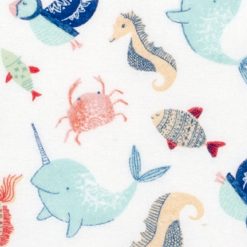 Pattern Trap Sea Life Super Snuggle Flannel Fabric