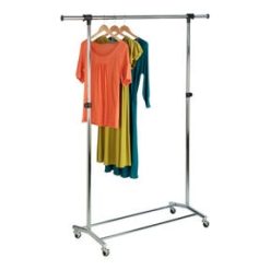 Honey Can Do 56.5 x 70.5 Chrome Adjustable Rolling Clothes Rack 80lbs